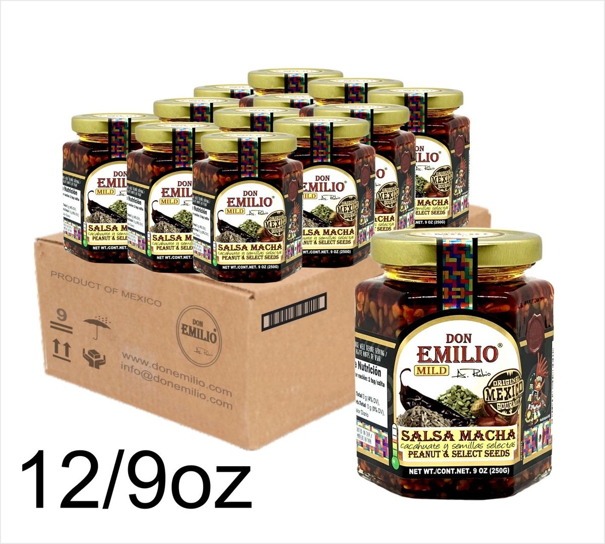 Don Emilio Salsa Macha Premium with Select Seeds 12/9 oz